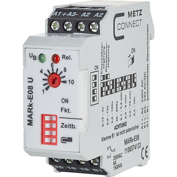 METZ CONNECT Zeitrelais 15s-10h MARk-E08 U230AC/24UC